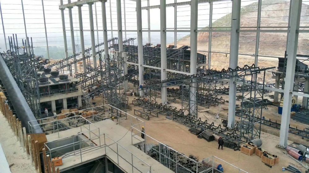 江西九江安舜机械承建的石料线生产现场
